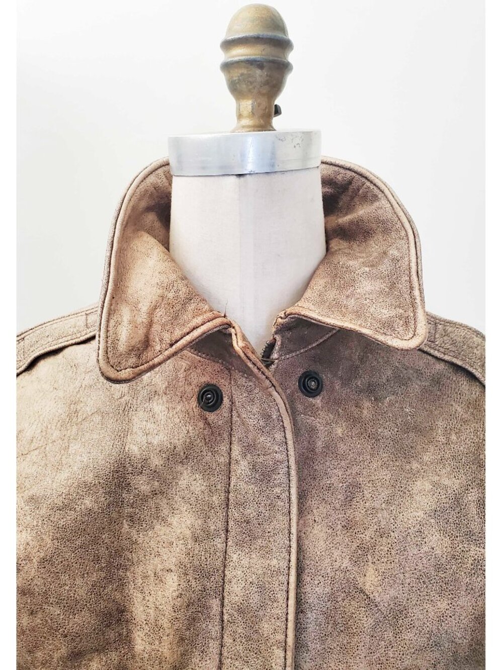 VTG L.L. Bean Women's "Flying Tiger" A-2 Leather Jacket Brown Bomber USA Made 6 - Picture 4 of 12